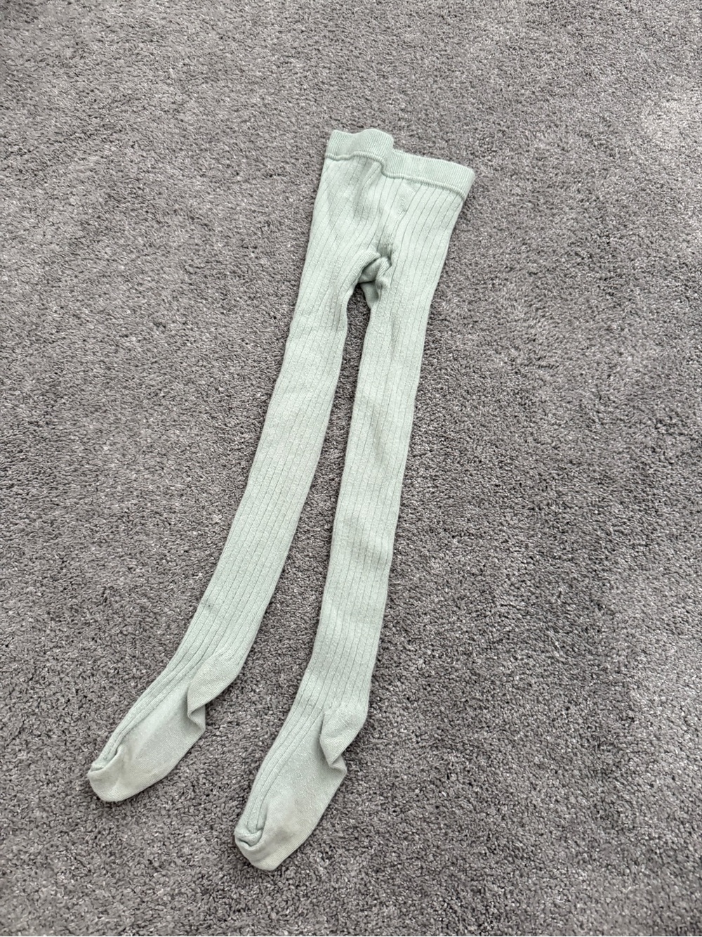 Rylee & Cru Sage Ribbed Tights Size 6-9